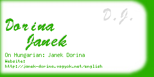 dorina janek business card